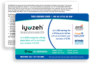 Thea savings card. Pay as little as $60 for Iyuzeh.